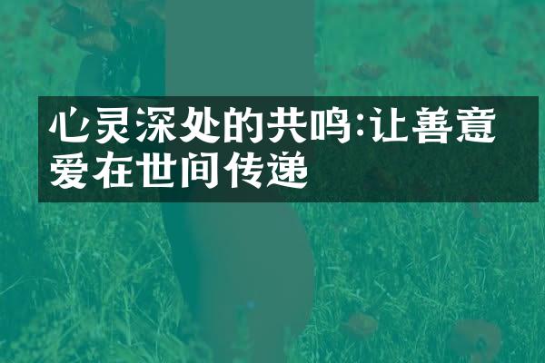 心灵深处的共鸣:让善意与爱在世间传递