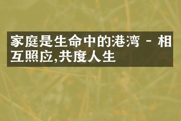 家庭是生命中的港湾 - 相互照应,共度人生