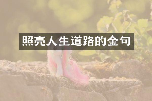 照亮人生道路的金句