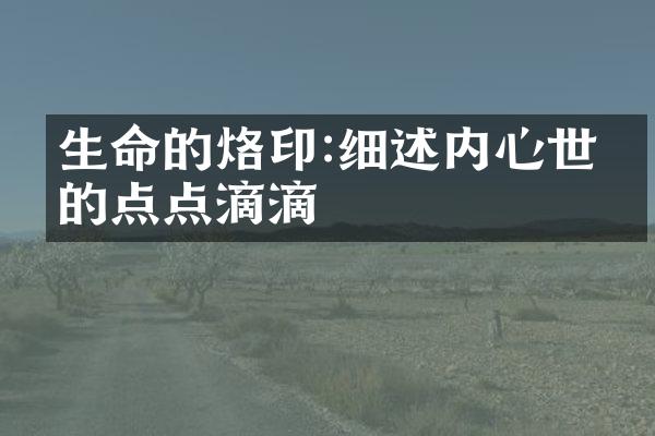 生命的烙印:细述内心世界的点点滴滴
