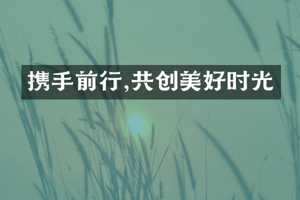 携手前行,共创美好时光