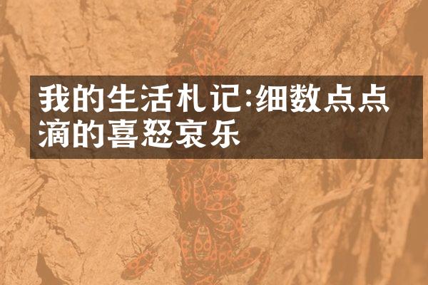 我的生活札记:细数点点滴滴的喜怒哀乐