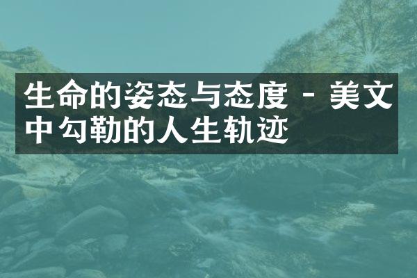 生命的姿态与态度 - 美文中勾勒的人生轨迹
